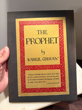 The Prophet By Kahlil Gibran Hardcover Book Knopf Gold Cover